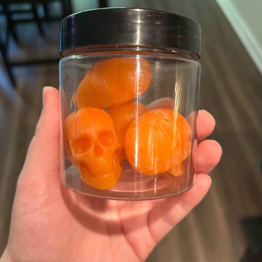 Handmade Orange Citrus Scented Skull Shaped Wax Melts